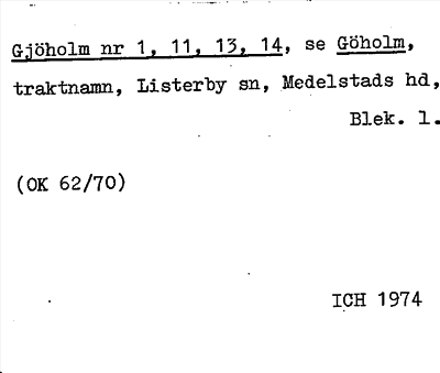 Bild på arkivkortet för arkivposten Gjöholm