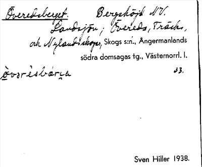 Bild på arkivkortet för arkivposten Överedsberget