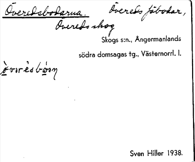Bild på arkivkortet för arkivposten Överedsbodarna