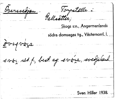 Bild på arkivkortet för arkivposten Översvedjan