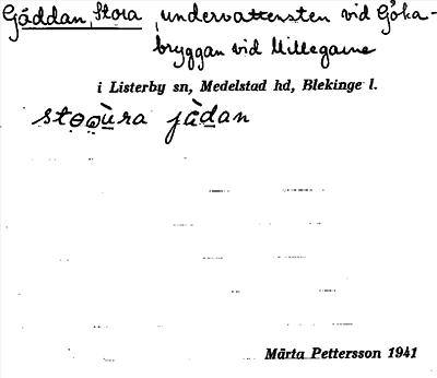 Bild på arkivkortet för arkivposten Gäddan, Stora