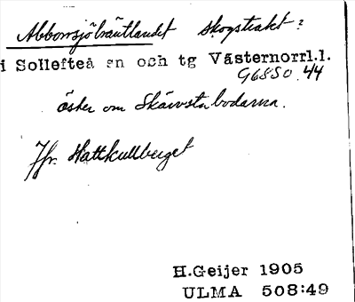 Bild på arkivkortet för arkivposten Abborrsjöbräntlandet