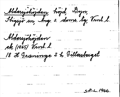 Bild på arkivkortet för arkivposten Aldersjöhöjden