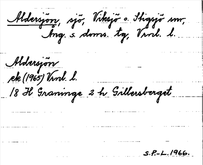 Bild på arkivkortet för arkivposten Aldersjön