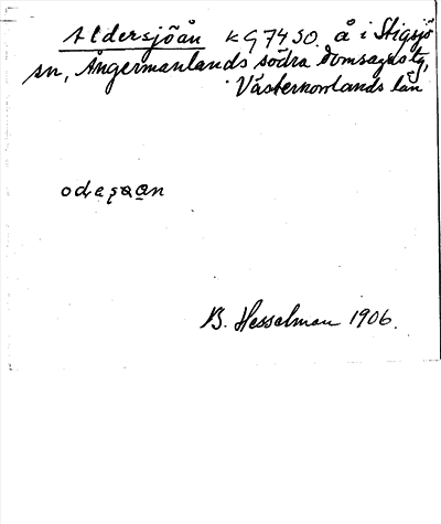 Bild på arkivkortet för arkivposten Aldersjöån