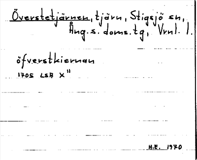 Bild på arkivkortet för arkivposten Överstetjärnen