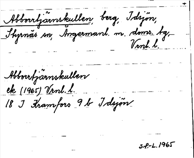 Bild på arkivkortet för arkivposten Abborrtjärnskullen