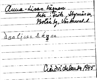 Bild på arkivkortet för arkivposten Anna-Lisas hägnen