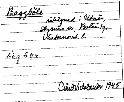 Bild på arkivkortet för arkivposten Baggböle