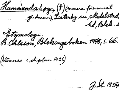 Bild på arkivkortet för arkivposten Hammundahøy