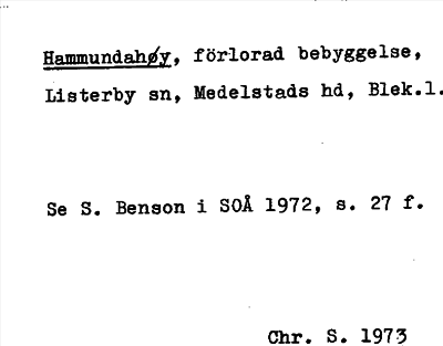 Bild på arkivkortet för arkivposten Hammundahøy