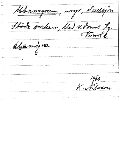 Bild på arkivkortet för arkivposten Abbamyran