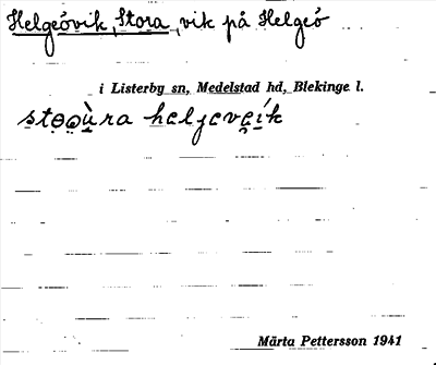 Bild på arkivkortet för arkivposten Helgeövik, Stora