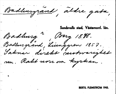 Bild på arkivkortet för arkivposten Badhusgränd