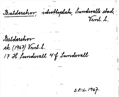 Bild på arkivkortet för arkivposten Baldershov