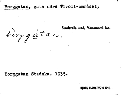 Bild på arkivkortet för arkivposten Borggatan