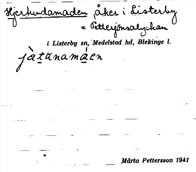 Bild på arkivkortet för arkivposten Hjertundamaden