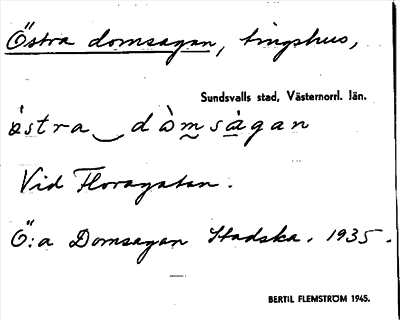 Bild på arkivkortet för arkivposten Östra domsagan