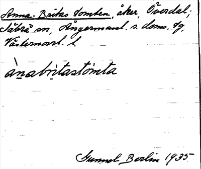 Bild på arkivkortet för arkivposten Anna-Britas tomten
