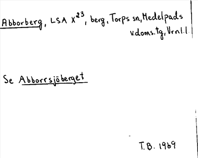 Bild på arkivkortet för arkivposten Abborberg, se Abborrsjöberget