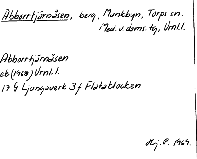 Bild på arkivkortet för arkivposten Abborrtjärnåsen