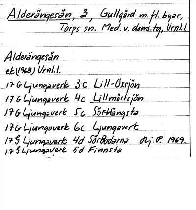 Bild på arkivkortet för arkivposten Alderängesån