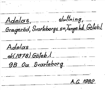Bild på arkivkortet för arkivposten Adelas