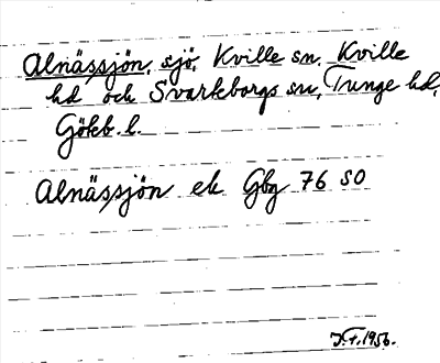 Bild på arkivkortet för arkivposten Alnässjön