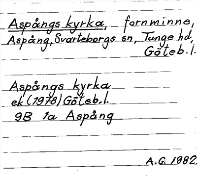 Bild på arkivkortet för arkivposten Aspångs kyrka