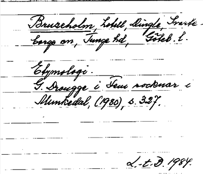 Bild på arkivkortet för arkivposten Bruzeholm