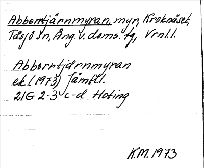 Bild på arkivkortet för arkivposten Abborrtjärnmyran