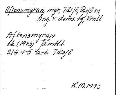 Bild på arkivkortet för arkivposten Aftonsmyran