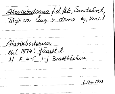 Bild på arkivkortet för arkivposten Alavikbodarna