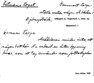 Bild på arkivkortet för arkivposten Östmans torpet