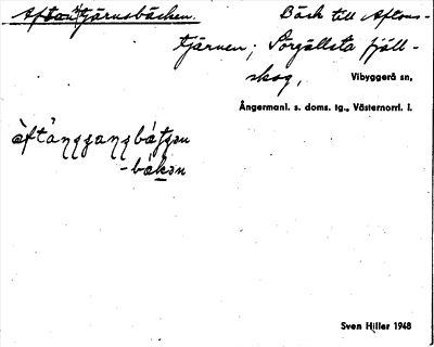 Bild på arkivkortet för arkivposten Aftonstjärnsbäcken