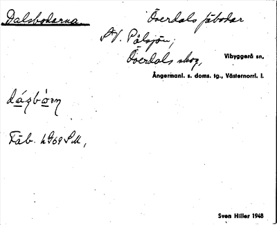Bild på arkivkortet för arkivposten Dalsbodarna