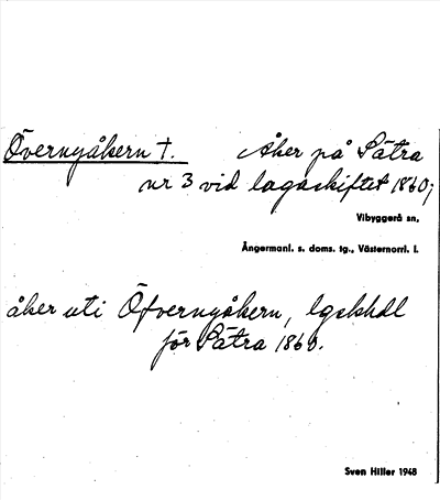 Bild på arkivkortet för arkivposten Övernyåkern