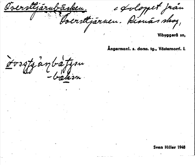 Bild på arkivkortet för arkivposten Översttjärnbäcken