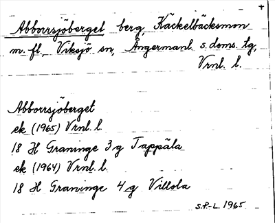 Bild på arkivkortet för arkivposten Abborrsjöberget
