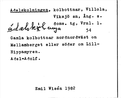 Bild på arkivkortet för arkivposten Adelskolningen