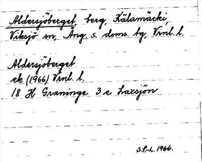 Bild på arkivkortet för arkivposten Aldersjöberget