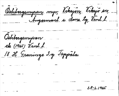 Bild på arkivkortet för arkivposten Östibergsmyran