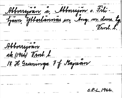 Bild på arkivkortet för arkivposten Abborrsjöån