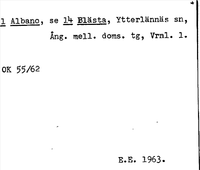 Bild på arkivkortet för arkivposten Albano, se 14 Blästa