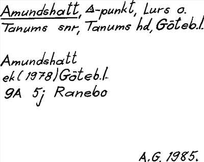 Bild på arkivkortet för arkivposten Amundshatt
