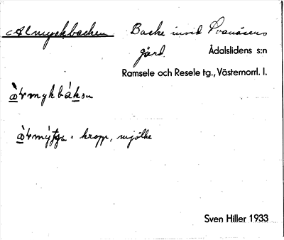 Bild på arkivkortet för arkivposten Almyckbacken