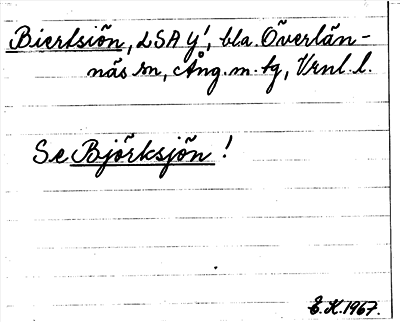Bild på arkivkortet för arkivposten Biertsiön, se Björksjön