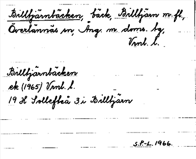 Bild på arkivkortet för arkivposten Billtjärnbäcken