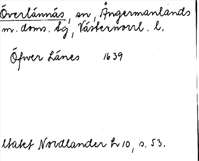Bild på arkivkortet för arkivposten Överlännäs