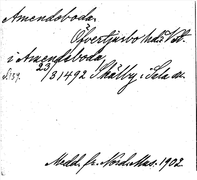 Bild på arkivkortet för arkivposten Amendeboda